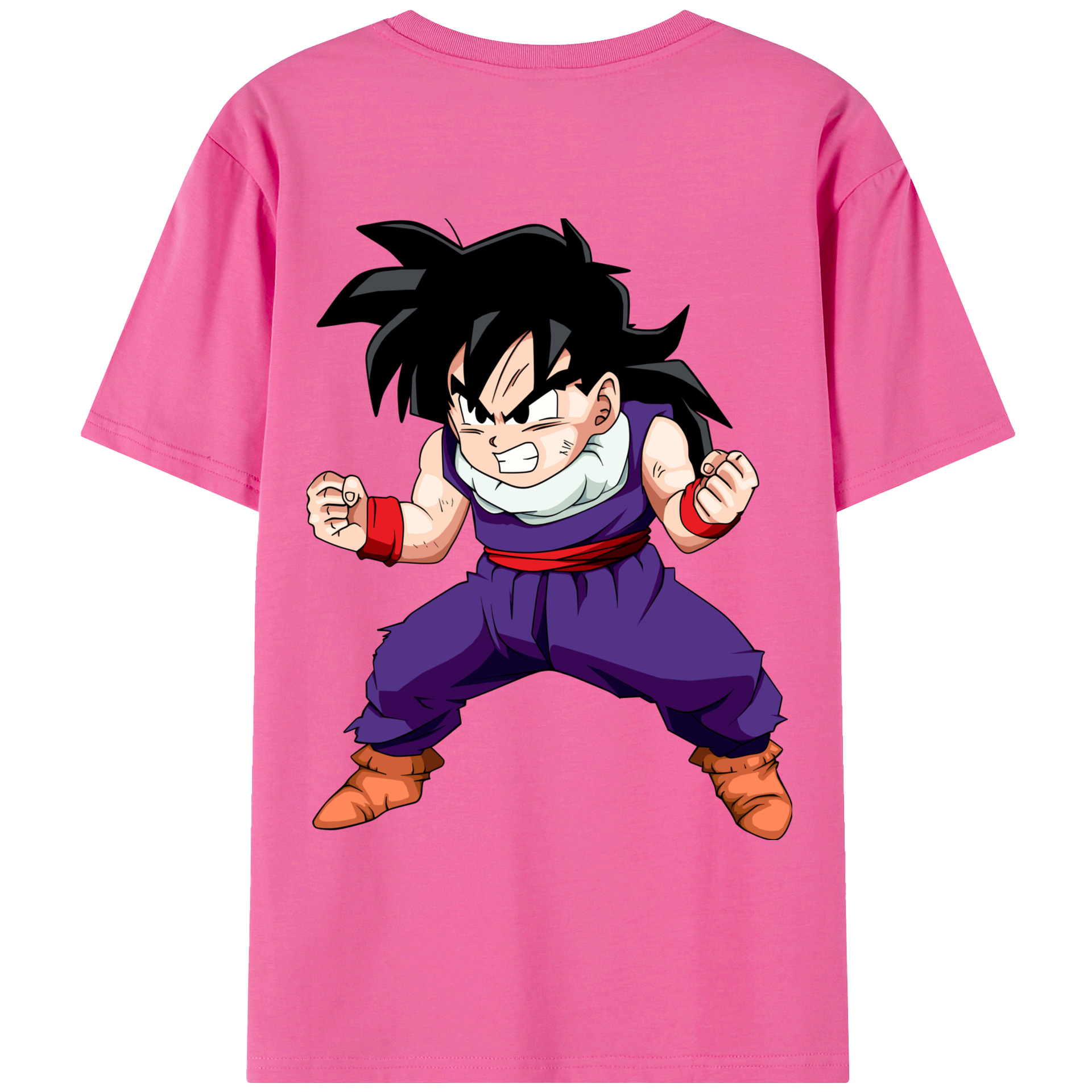 （画像用） ドラゴンボール 孫 悟飯（そんごはん）DRAGON BALL Son Gohan レディース半袖Tシャツ(バックプリント)